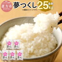 【ふるさと納税】【令和6年産】福岡県産 夢つくし 研ぐお米 合計25kg 5kg×5袋 お米 精米 米 ご飯 小分け 25キロ 九州産 国産 送料無料