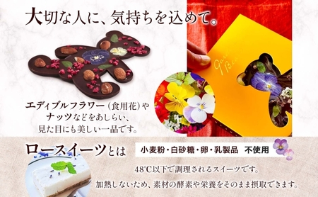 RAWチョコレート ガーデンベアーズ カシューナッツ 65g×1個 ローチョコレート ロースイーツ ヴィーガン グルテンフリー スイーツ ギフト アレルギー対応 乳製品不使用 白砂糖不使用 春木花き農
