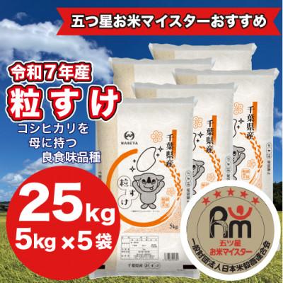 ふるさと納税 大網白里市 【令和7年産】千葉県産粒すけ 精米 25kg (5kg×5袋)
