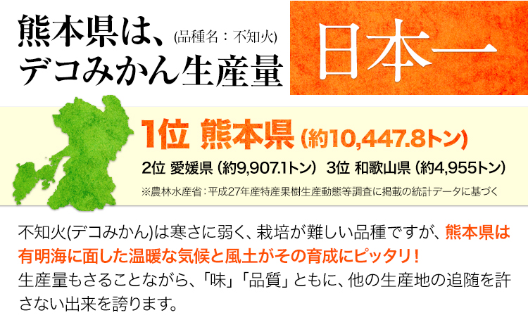 不知火 デコみかん ( デコポン と同品種 ) ご家庭用 訳あり 熊本県産 ( 苓北町産含む )約1.2kg(3-6玉前後) 柑橘 《2026年2月上旬-3月末頃出荷》 みかん フルーツ 不知火 訳ア