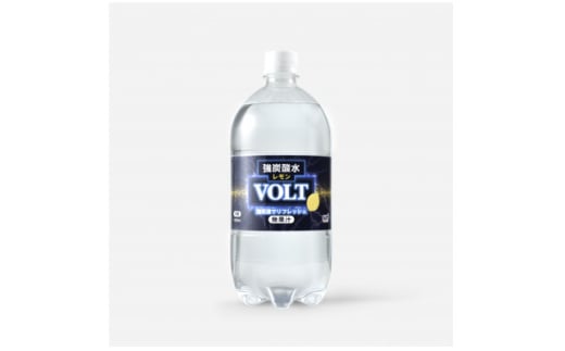 ＜毎月定期便＞サーフ　VOLT(ボルト)強炭酸水レモン 1L×12本　1ケース　国産炭酸水全6回【4050655】