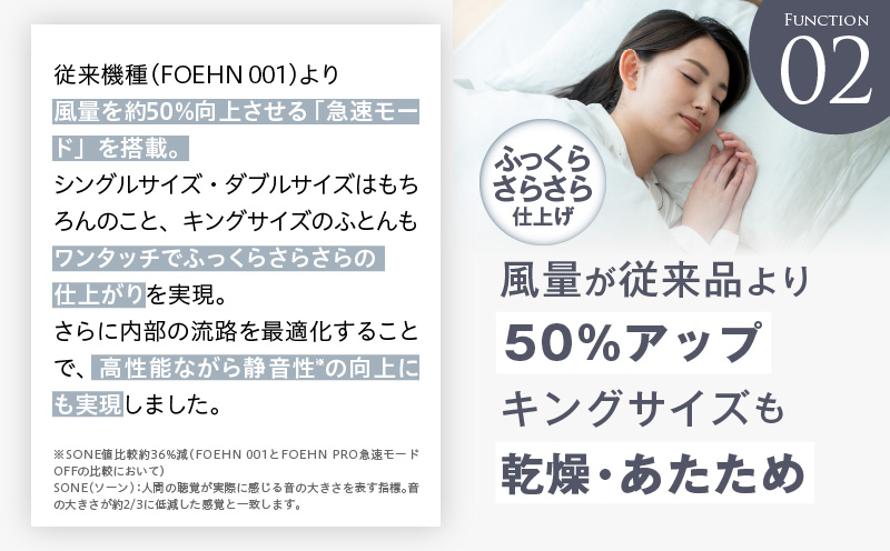 【国内製造】ふとん乾燥機 FOEHN PRO cado フェーンプロ【日本製 国産 コンパクト 布団 乾燥 消臭 ダニ対策 一人暮らし】 G1588