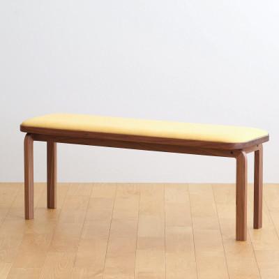 ふるさと納税 府中市 府中市の家具　コッコベンチ　ウォールナット材/生地:ラムース(イエロー)(組み立て式)