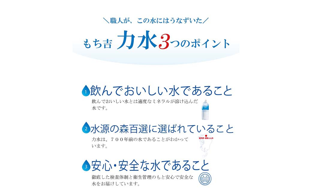もち吉 ふるさと納税 力水 500ml×25本
