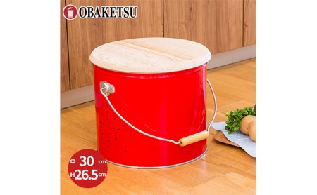 ストッカー バケツ職人が作る 野菜ストッカー 大 サイズ 渡辺金属工業  オバケツ キッチン キッチン用品 インテリア 雑貨 日用品 保存 保存容器 収納 鮮度 野菜 根菜類 防虫 トタン バケツ 蓋