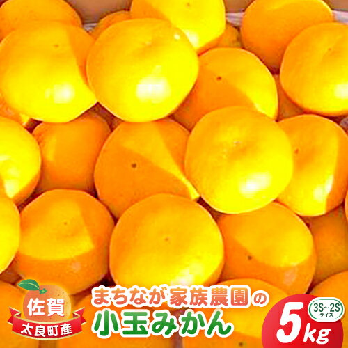 【ふるさと納税】まちなが家族農園の小玉みかん　5 kg　みかん ミカン 蜜柑 温州みかん 完熟みかん 甘熟 柑橘 有機栽培 国産 佐賀県産 太良町 こだわり 贈答品 産地直送 詰め合わせ 小玉 L-50