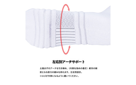 ゼロフィット スポーツソックス ミドル グレー Lサイズ／スポーツ ゴルフ 高機能 ポリウレタン 吸汗 速乾 通気性 抗菌 防臭 むくみケア フィット感 登山 ランニング