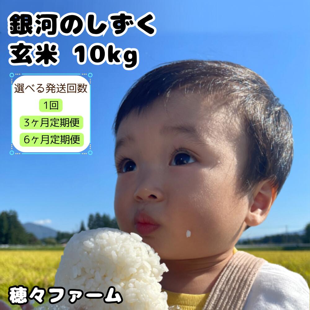 【ふるさと納税】【令和8年度】新米 銀河のしずく 玄米 10kg 穂々ファーム 選べる 発送回数 単発 3ヶ月定期便 6ヶ月定期便／ 岩手県産 雫石町産 米 こめ お米 おこめ コメ ごはん ライス ご飯 10キロ おいしい 米どころ 数量限定 定期便 定期 オススメ おすすめ 産地直送