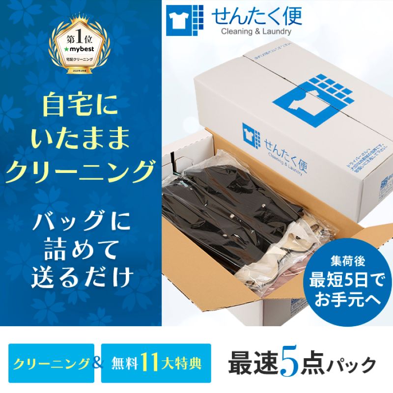 【ふるさと納税】【せんたく便】衣類のクリーニング 最速5点パック