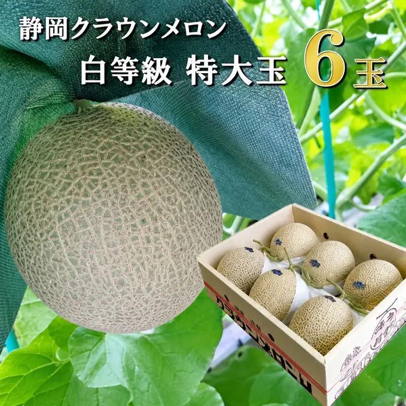 クラウンメロン 白等級 マスクメロン 青肉 クラウンメロン【特大玉 1.5kg前後 6玉】