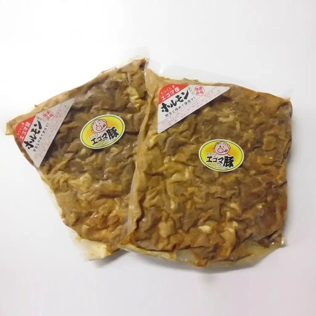 ホルモン うつくしまエゴマ豚 味付 福島県産 ホルモン【2kg(1kg×2袋)】【冷凍】