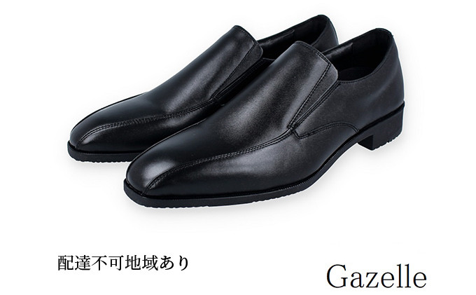 
            ガゼール 本革ラクチン軽量ビジネスシューズ紳士靴（ヴァンプ）ブラック CB25 [№5990-0493]
          