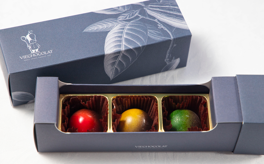 ヴィーガン古酒ボンボン 3個入り×2箱　ヴィーガン チョコレート 日本酒 焼酎