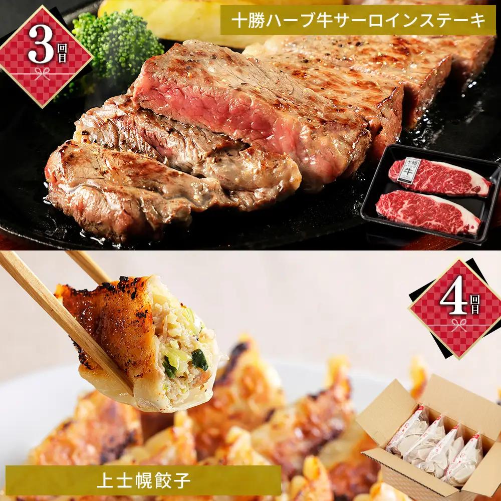 かみしほろ特選 6ヵ月 定期便 Bコース 6回定期便 生産者横断型定期便 国産 北海道 人気 おすすめ アイスクリーム 肉 牛肉 赤身 ステーキ バター チーズ ハンバーグ パン 餃子 冷凍