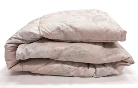 ホワイトダックダウン85%入り(0.8kg使用) 羽毛合掛けふとん シングルサイズ ピンク色 FNU004[1190]