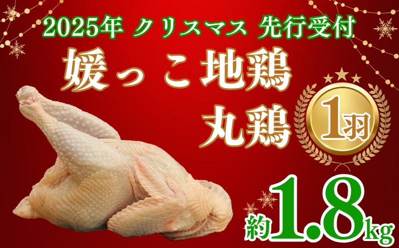 
            【 2025年 クリスマス 先行予約 】 媛っこ地鶏 丸鶏 約 1.8㎏ まるごと 鶏肉 鳥肉 肉 チキン むね肉 もも肉 クリスマス ローストチキン ごちそう 愛媛県 愛南町 ローカルスタンダード
          