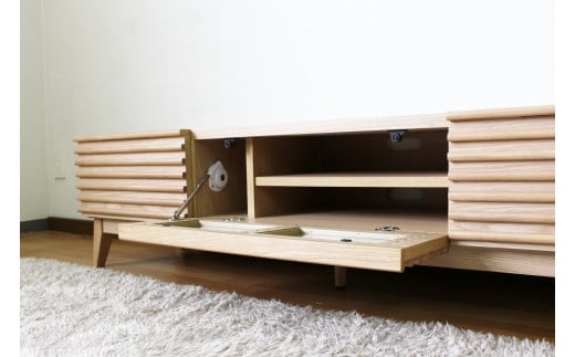 【開梱・設置】アゼル 150cm テレビボード（ナチュラル）　AX001