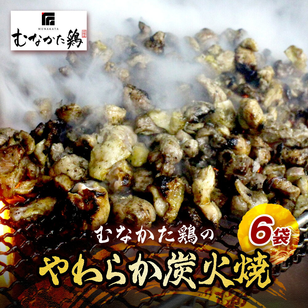 【ふるさと納税】【道の駅むなかた】むなかた鶏のやわらか炭火焼_HA0721 送料無料むなかた鶏 おかず おつまみ やわらかい 電子レンジ 湯せん 炭火 鶏肉