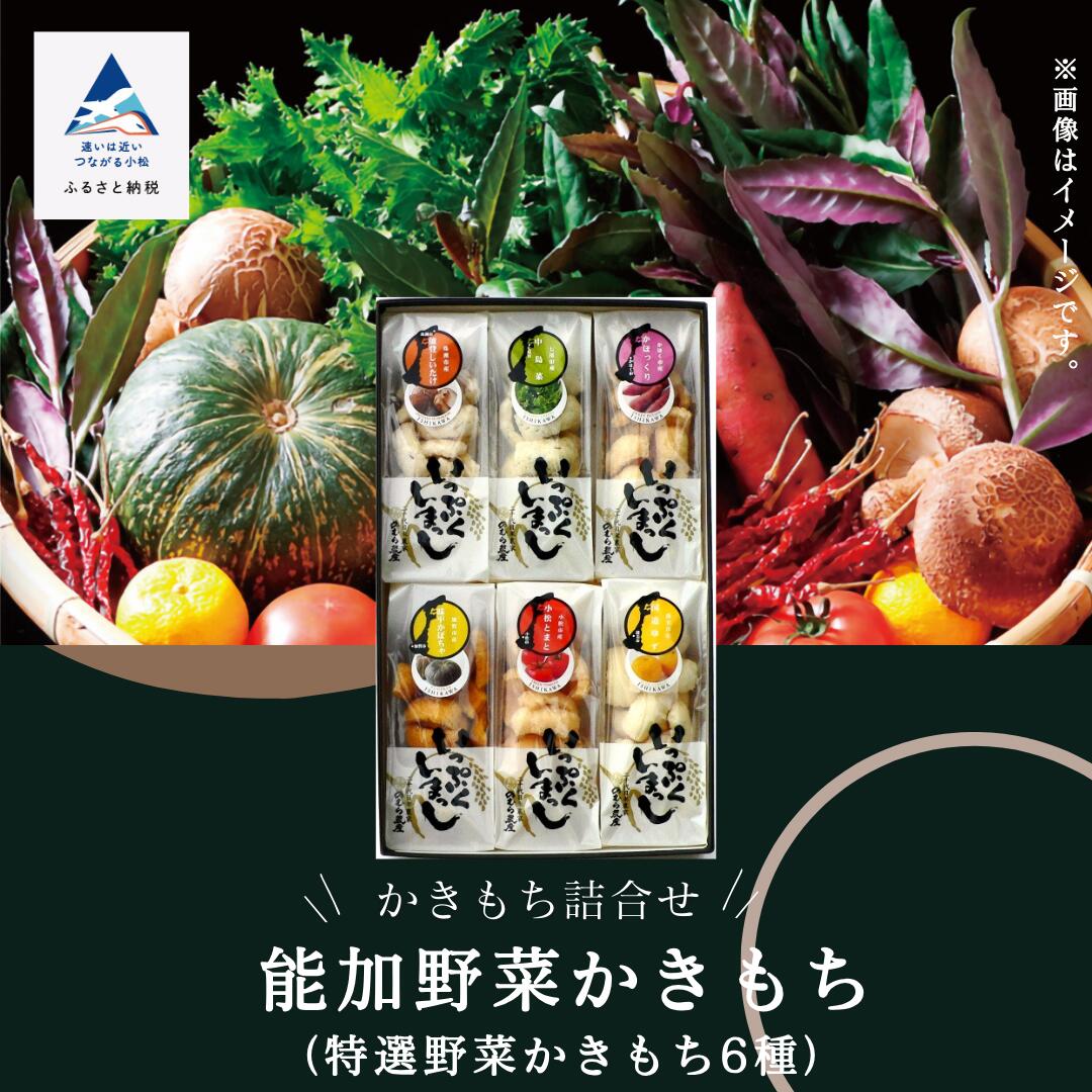 【ふるさと納税】《かきもち詰合せ 》能加野菜かきもち （特産野菜かきもち6種） おかき かきもち 厳選 逸品 お取り寄せ 手土産 お中元 お歳暮 ギフト 小松市 石川県 010207【のむら農産】