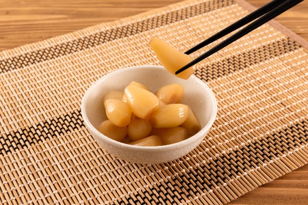 ＜純国産らっきょう3種とおかず生姜2種の詰め合わせ（各2P）＞宮崎県産 国産 らっきょう たまりらっきょう 生姜 ショウガ 薬味 ラーメン 炒飯 チャーハン うどん セット 詰め合わせ 【MI251-