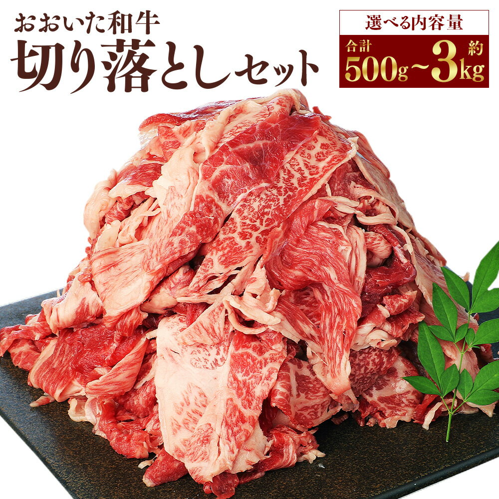 【ふるさと納税】【選べる容量】おおいた和牛 切り落とし 1パックあたり約500g 1パック～6パック 約500g～計約3kg 和牛 牛肉 お肉 モモ ウデ バラ 4等級以上 冷凍 大分県産 国産 九州 大分県 竹田市 送料無料