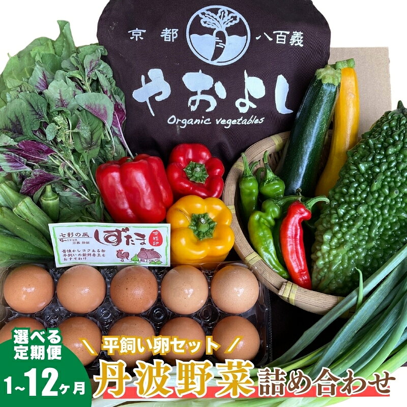 【ふるさと納税】＜京野菜の京都やおよし＞丹波野菜詰め合わせ 平飼い卵のセット《栽培期間中農薬不使用 野菜》※北海道・沖縄・離島への発送不可