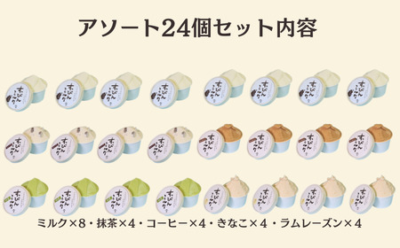 定期便4回 無添加ジェラート すっぴんミルク 5種 (90ml×24個) 全4回 合計96個 ミルク コーヒー 抹茶 ラムレーズン きなこ