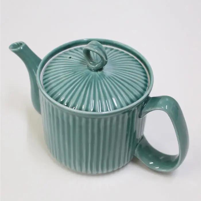 【波佐見焼】KEMIシリーズ《グリーン》ティーポット マグカップ 5点セット 食器 皿 【陶芸ゆたか】 [VA66]  波佐見焼
