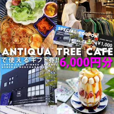 【ふるさと納税】カフェ利用ギフトカード　￥1000×6枚(CW003-SJ)【1682238】