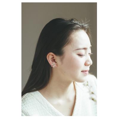 ふるさと納税 太宰府市 『ソメイヨシノ』桜のピアス　白 |  | 01