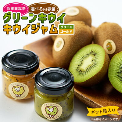 【ふるさと納税】5881　キウイ&ジャム　掛川産グリーンキウイ4個・キウイジャム×2個(ギフト箱入り)【配送不可地域：離島・北海道・沖縄県・四国・九州】【1603112】