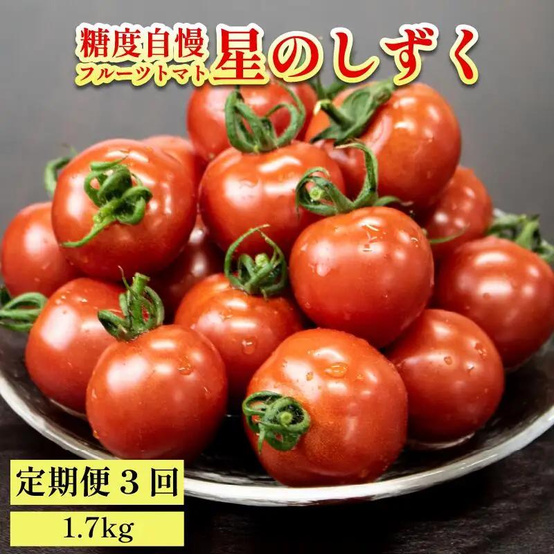 定期便 3回 フルーツトマト 1.7kg 星のしずく 【 トマト 】