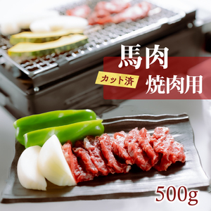 桜屋　馬肉 焼肉用スライス 500g_U01-1335