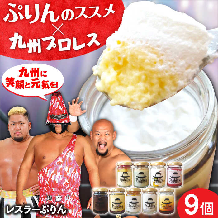 【ふるさと納税】九州プロレス×ぷりんのススメ レスラーぷりん9個 プリン プロレスラー ぷりんのススメ 冷凍 福岡 広川町 /　イートウェル株式会社[AFAK295]