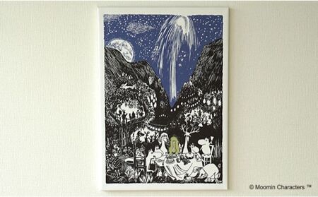 MOOMIN(ムーミン) ファブリックフレーム Mサイズ(森のパーティ) キャラクター インテリア 絵画 HNNA021
