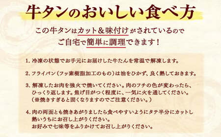 【簡易包装】肉厚牛タン焼き肉用・塩味　500g　【04203-0440】