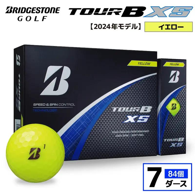 【旧モデル】ゴルフボール ブリヂストン TOUR B XS イエロー / 7ダース 2024年モデル