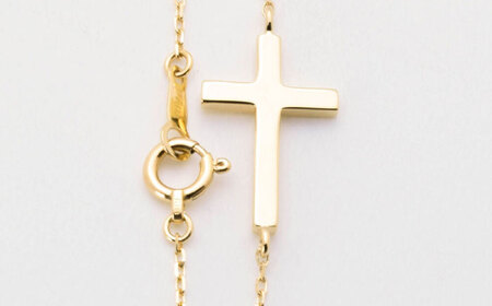 ロッソエブルー ブレスレット 17cm K18 18金 ゴールド クロス 地金 レディース 岐阜市 / アフェクト[ANGT009]