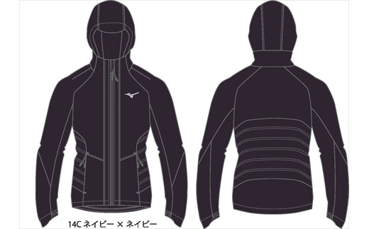 中綿ブレスサーモウォーマーシャツ：配送情報備考　14Ｃ　ネイビー×ネイビー