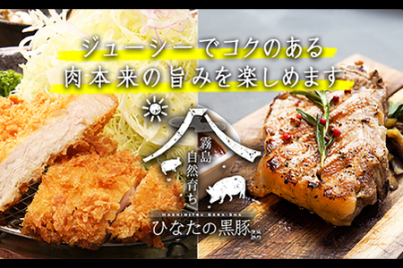 【牧場直販】ひなたの黒豚 本ロース詰め合わせ 880g（豚肉 黒豚 豚 しゃぶしゃぶ用 しゃぶしゃぶ とんかつ用 ロース 小分け）
