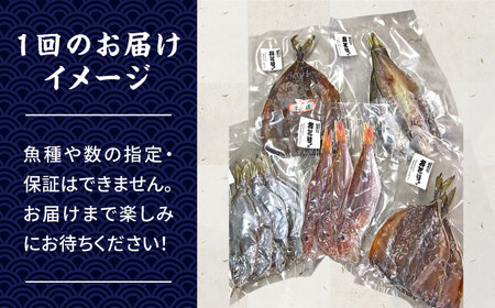 【全6回定期便】【塩 にも こだわり ！ 】玄海 の 海旬 の 干物 セット ( 3,4人向け ) 糸島市 / 福ふくの里[ALD006]