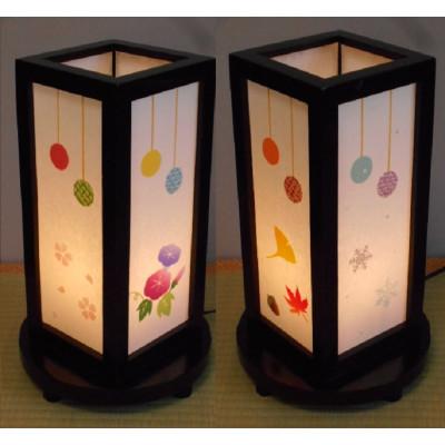 ふるさと納税 泉佐野市 正絹着物生地で作ったおしゃれな行灯 おしゃれな四季 あんどん あかり 夢あかり 030D096 |  | 01