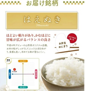 SG0122　10月下旬発送開始／【6回定期便】令和8年産 ［無洗米］はえぬき　5kg×6回(計30kg) 農家直送 HO
