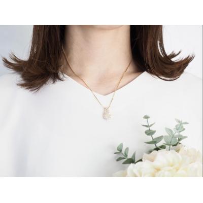 ふるさと納税 甲府市 1.30ct　バゲット&ラウンドダイヤモンドペンダントP3183YG |  | 03