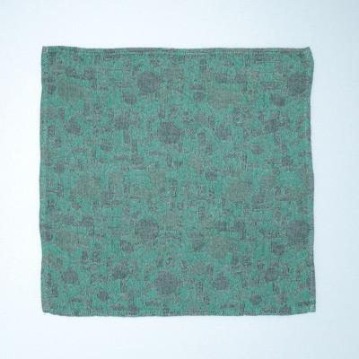 ふるさと納税 見附市 トリプルガーゼハンカチ　C/#緑 |  | 01