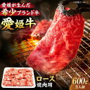 【ふるさと納税】 牛肉 愛姫牛 ロース 焼肉用 600g （ 3人前 ） | 人気 おすすめ ランキング おいしい 牛肉 ステーキ お肉 国産 焼肉 送料無料 お取り寄せ グルメ 大洲市/木村屋精肉店[AGCC023] 40000 40000円 以上