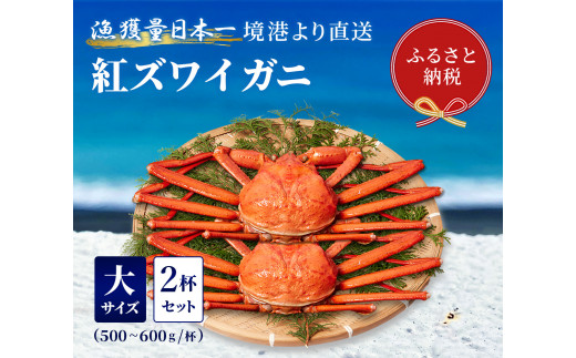 【蟹セレブ】紅ズワイガニ　大2杯セット（500～600g×2）        