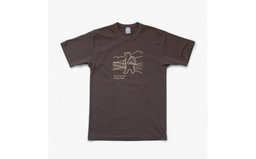 「知床トコさん」×久米繊維　コットンTシャツ　トレッキング柄　Sサイズ　半袖【1629398】
