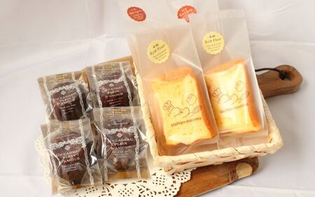 洋菓子 伊賀米コシヒカリ米粉シフォンケーキとシフォンケーキとカヌレ詰合せ【mnma0002】