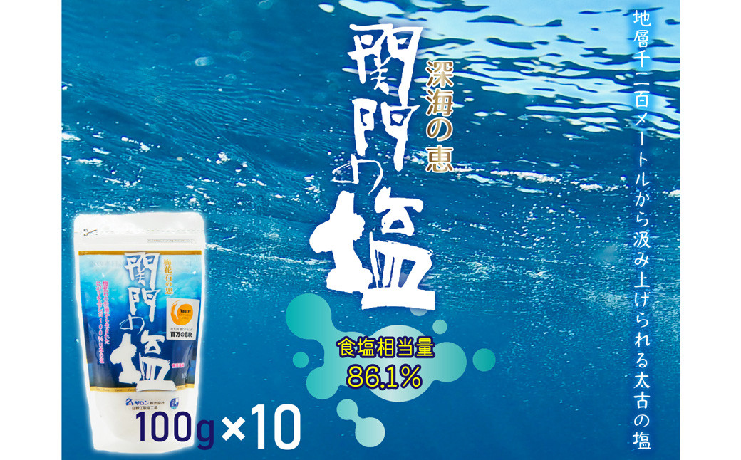 深海の恵み 関門の塩 1000g(100g×10袋)